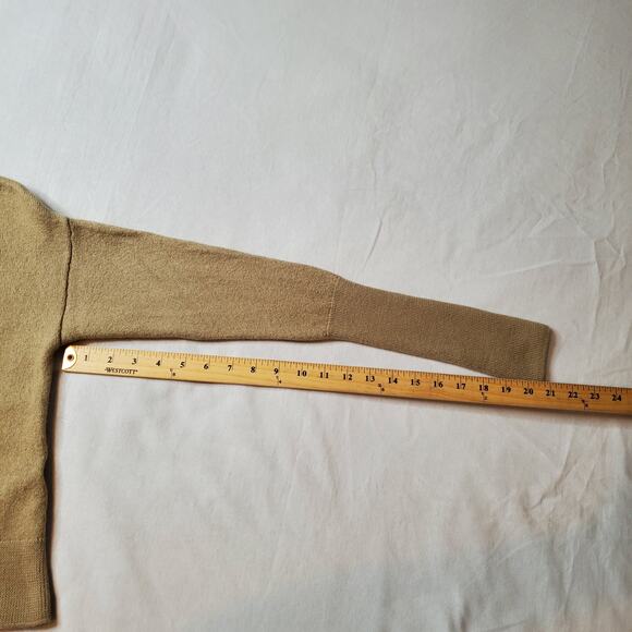 Aritzia Wilfred Women's Size M Cyprie Merino Wool Mock Neck Sweater Beige - Picture 8 of 8
